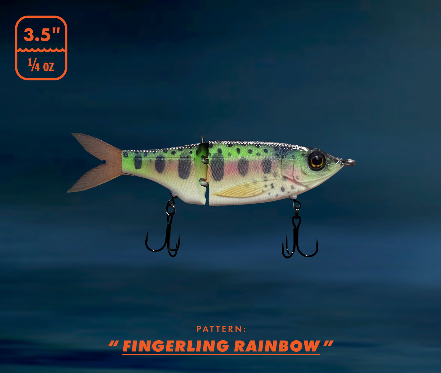 3.5" Nimbull BFS Glide: FINGERLING RAINBOW